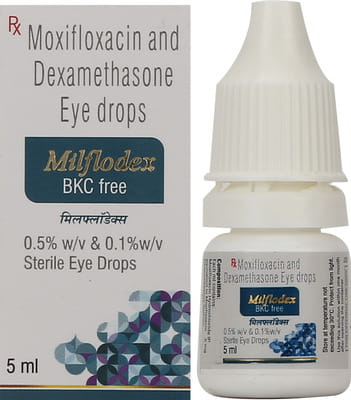 Milflodex Bkc Free Bottle Of 5ml Eye Drops