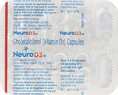 Neuro D3 2k Strip Of 10 Capsules