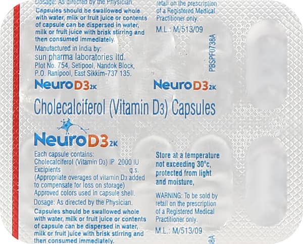 Neuro D3 2k Strip Of 10 Capsules