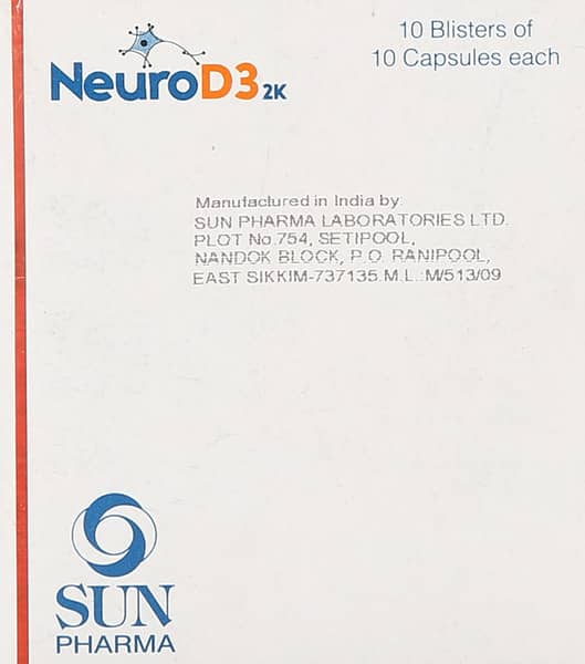Neuro D3 2k Strip Of 10 Capsules