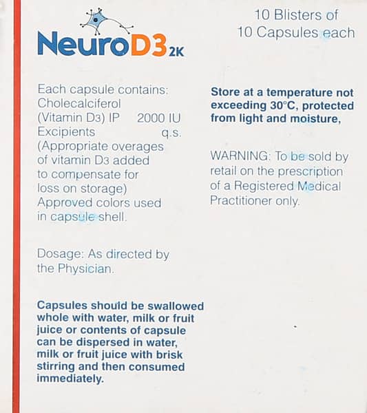 Neuro D3 2k Strip Of 10 Capsules