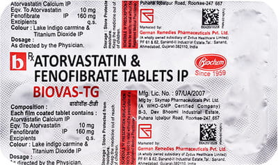 Biovas Tg Strip Of 10 Tablets