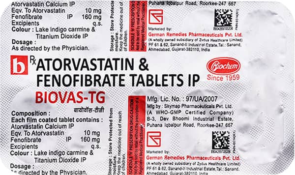 Biovas Tg Strip Of 10 Tablets