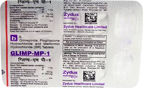 Glimp Mp 1Mg Strip Of 10 Tablets
