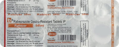 Rabicer 20mg Strip Of 10 Tablets