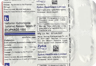 Biciphage 1000mg Strip Of 10 Tablets
