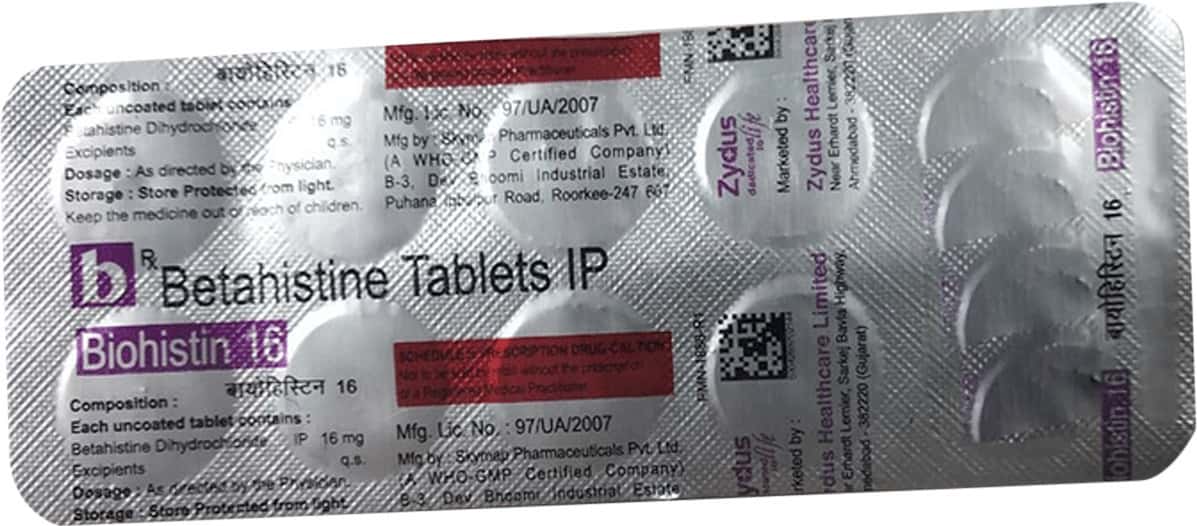 biohistin 16mg tablets
