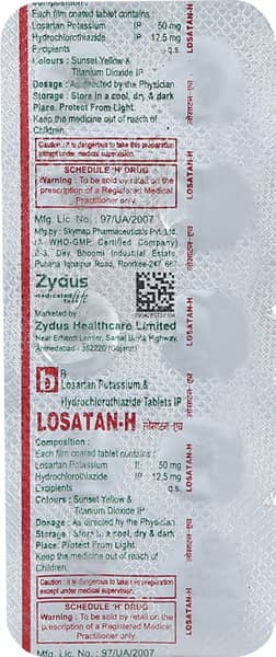 Losatan H 50mg Strip Of 10 Tablets