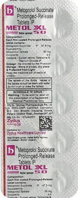 Metol Xl 50mg Strip Of 10 Tablets