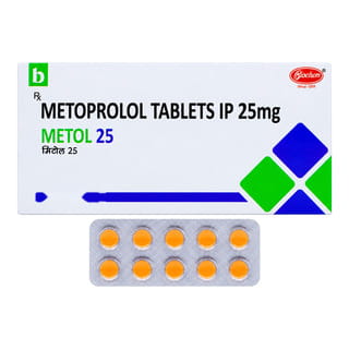 Metol 25Mg Strip Of 10 Tablets