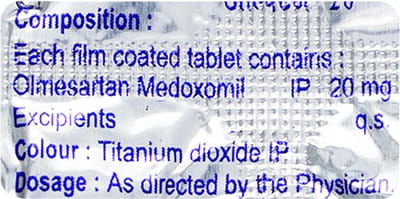 Olstan 20mg Strip Of 10 Tablets