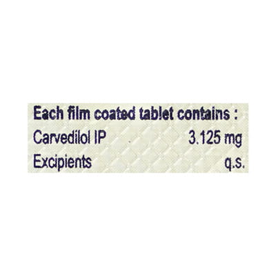 Cardichem 3.125mg Strip Of 10 Tablets