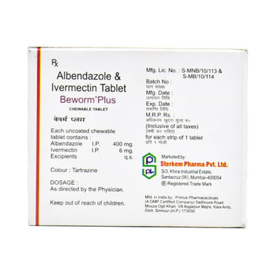 Beworm Plus 6mg Strip Of 1 Chewable Tablet