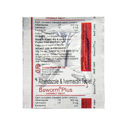 Beworm Plus 6mg Strip Of 1 Chewable Tablet