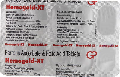 Hemogold Xt Strip Of 10 Tablets