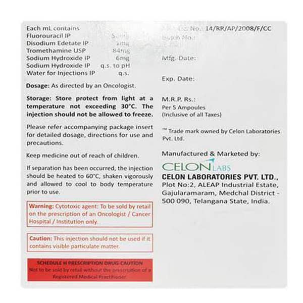 5 Flucel 250Mg Ampoule Of 5Ml Injection