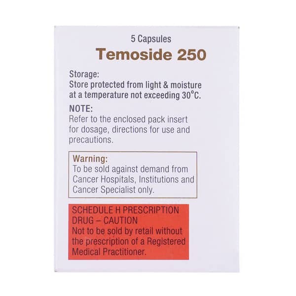 Temoside 250Mg Bottle Of 5 Capsules