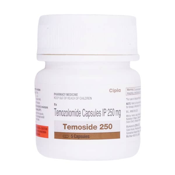 Temoside 250Mg Bottle Of 5 Capsules