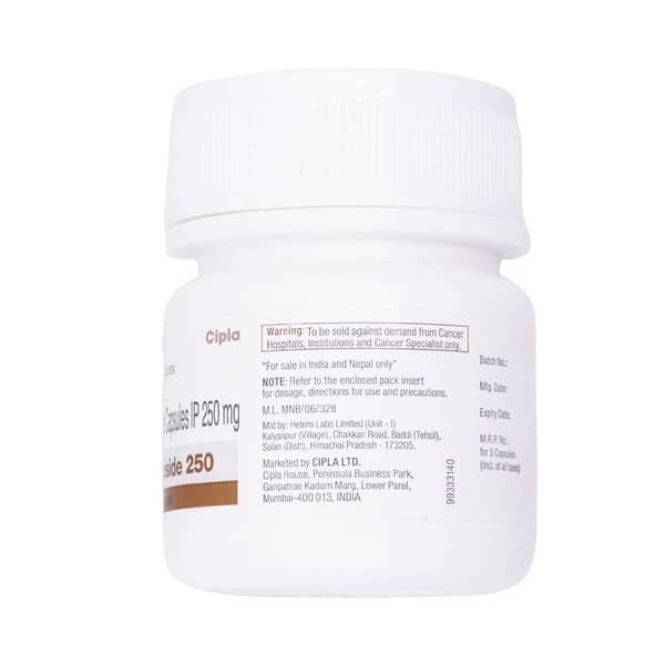 Temoside 250Mg Bottle Of 5 Capsules