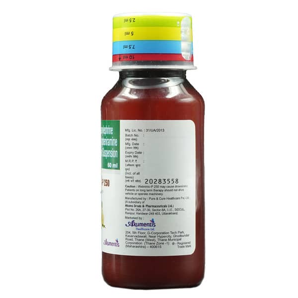 Welminic P 250mg Bottle Of 60ml Suspension