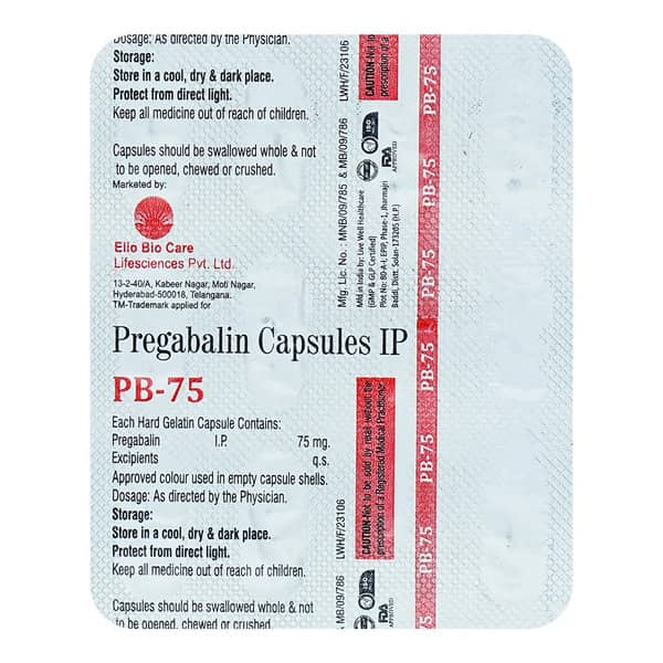 Pb 75Mg Strip Of 10 Capsules
