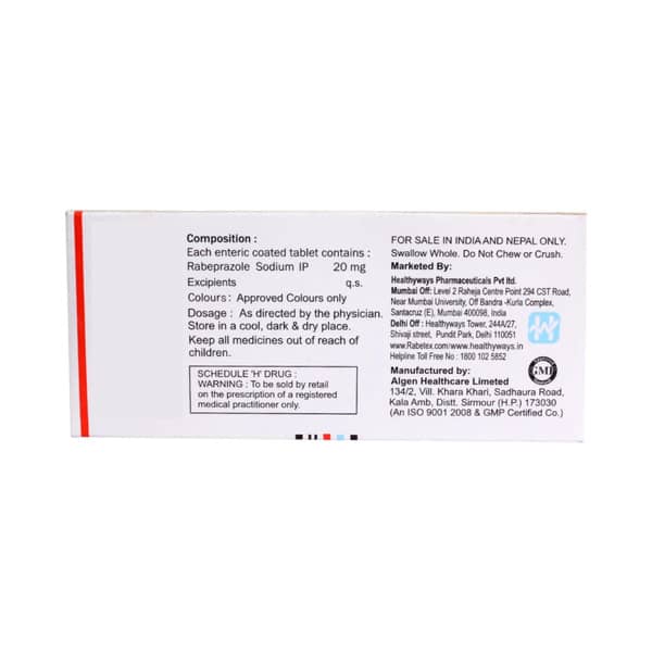 Rabetex 20Mg Strip Of 10 Tablets