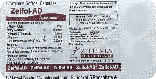 Zelfol Ad Strip Of 10 Softgel Capsules