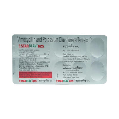 Starclav 625mg Strip Of 10 Tablets