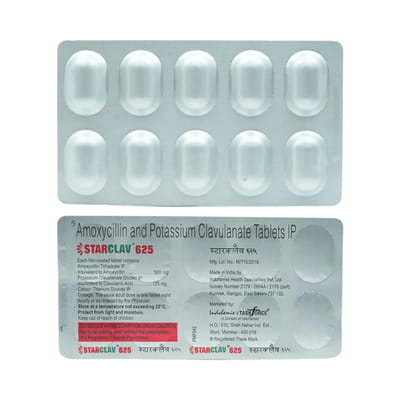 Starclav 625mg Strip Of 10 Tablets