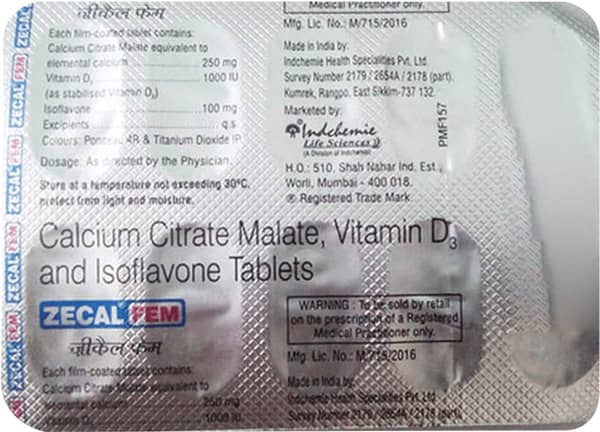 Zecal Fem Strip Of 10 Tablets