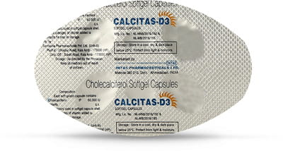 Calcitas D3 Strip Of 4 Softgel Capsules