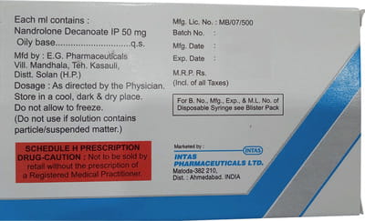 Deca Instabolin 50mg Ampoule Of 1ml Injection