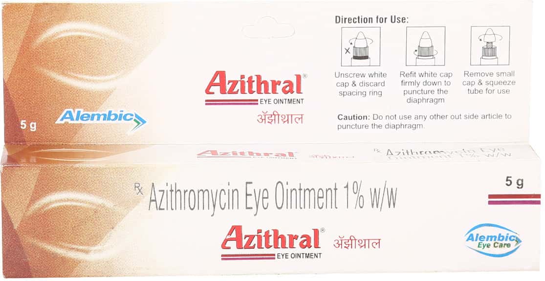 Azithral 10 MG Eye Ointment (5): Uses, Side Effects, Price & Dosage ...