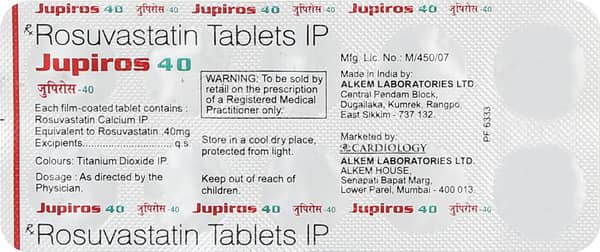 Jupiros 40mg Strip Of 10 Tablets
