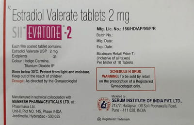 Evatone 2mg Strip Of 10 Tablets