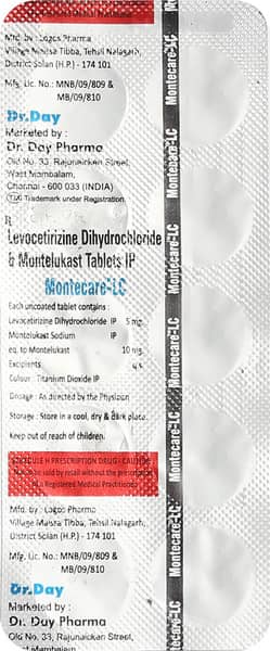 Montecare Lc Strip Of 10 Tablets