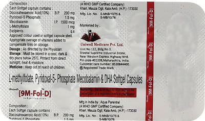 9 M Fol D Strip Of 10 Capsules