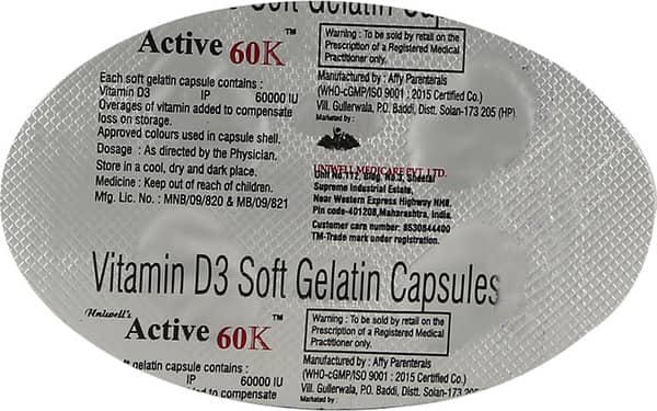 Active 60k Strip Of 4 Capsules