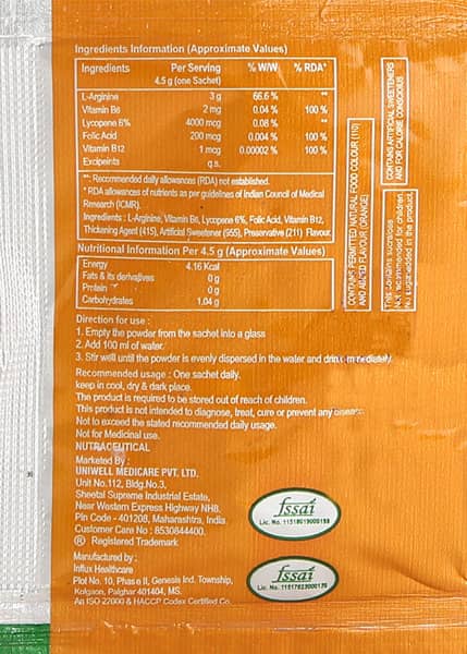 Argiwell Orange Flavour Sugar Free Sachet Of 4.5gm Oral Powder