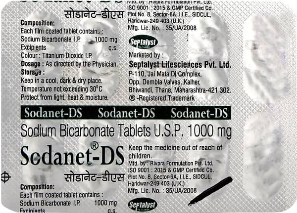 Sodanet Ds 1000mg Strip Of 10 Tablets