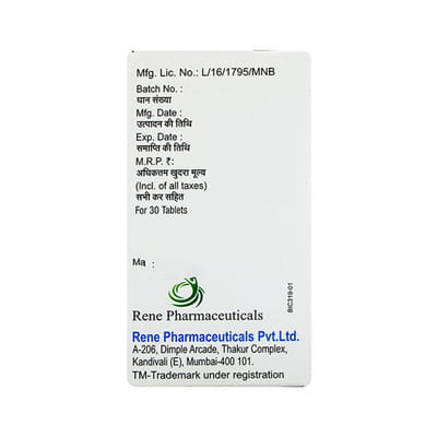 Renecar Cp 400mg Bottle Of 30 Tablets