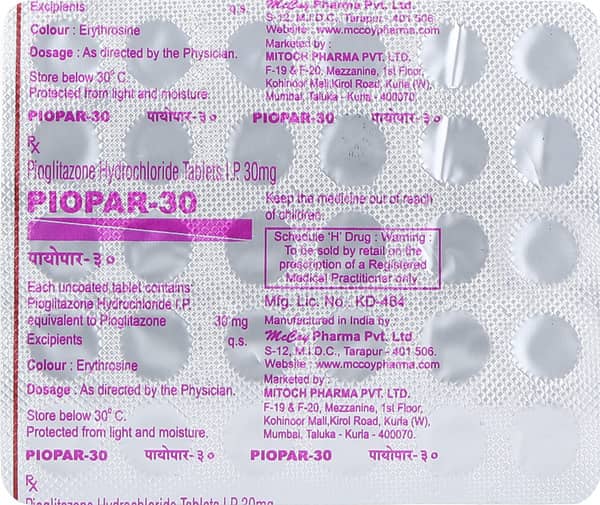 Piopar 30Mg Tablet