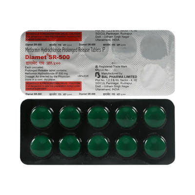 Dimet Sr 500mg Tablets