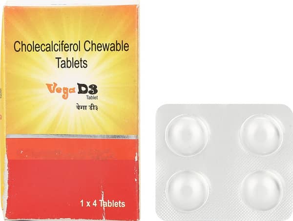Vega D3 60K Iu Strip Of 4 Tablets