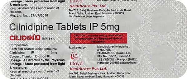 Cilidin 5mg Strip Of 10 Tablets