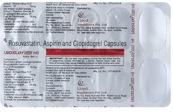 Rosloy Gold 10mg Strip Of 10 Capsules