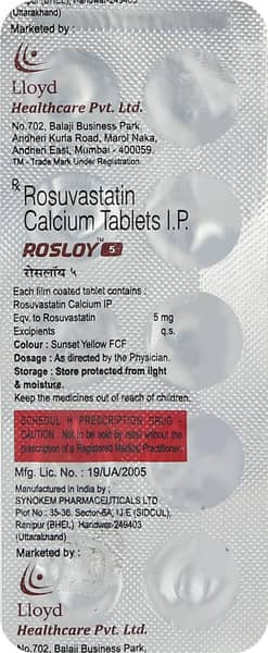 Rosloy 5mg Strip Of 10 Tablets