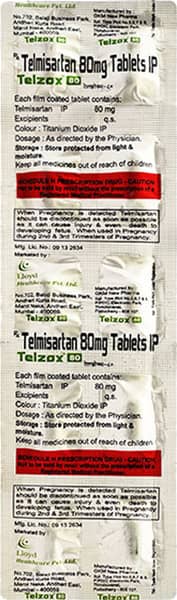 Telzox 80mg Strip Of 10 Tablets