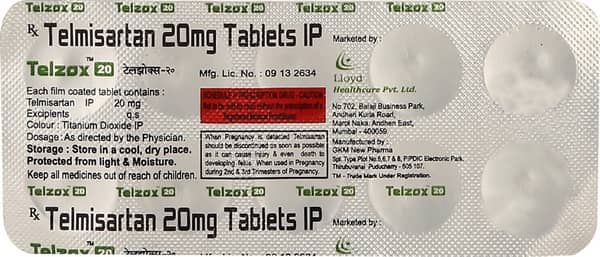 Telzox 20Mg Strip Of 10 Tablets