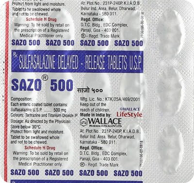 Sazo 500mg Strip Of 15 Tablets